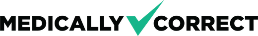 Medically Correct horizontal wordmark · black