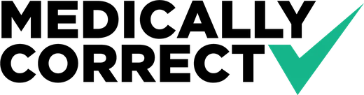 Medically Correct stacked wordmark · black