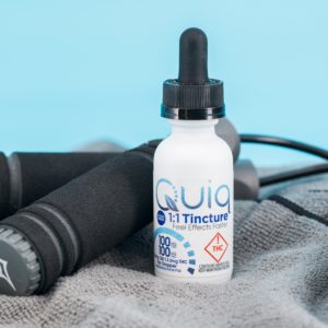 Quiq fast-acting tincture in its 1:1 CBD:THC formula